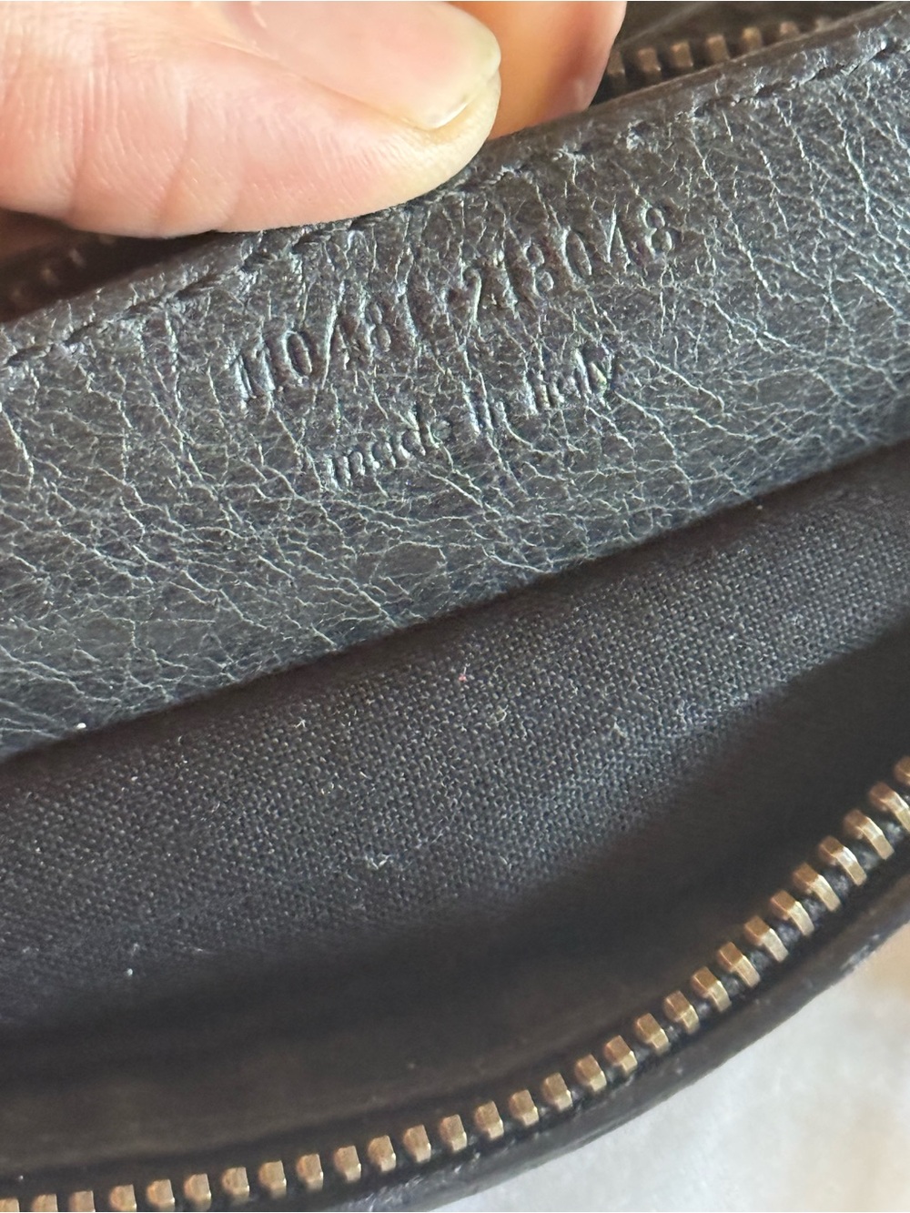 Balenciaga Makeup Pouch Clutch Anthracite Agneau Lambskin - Picture 4 of 8